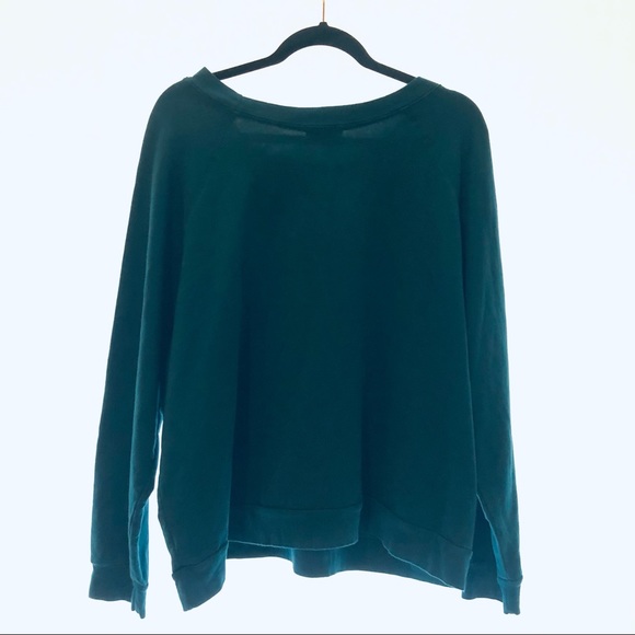 Peloton Pullover Sweatshirt size XXL embroidered logo crew neck stars green blue - Picture 5 of 5